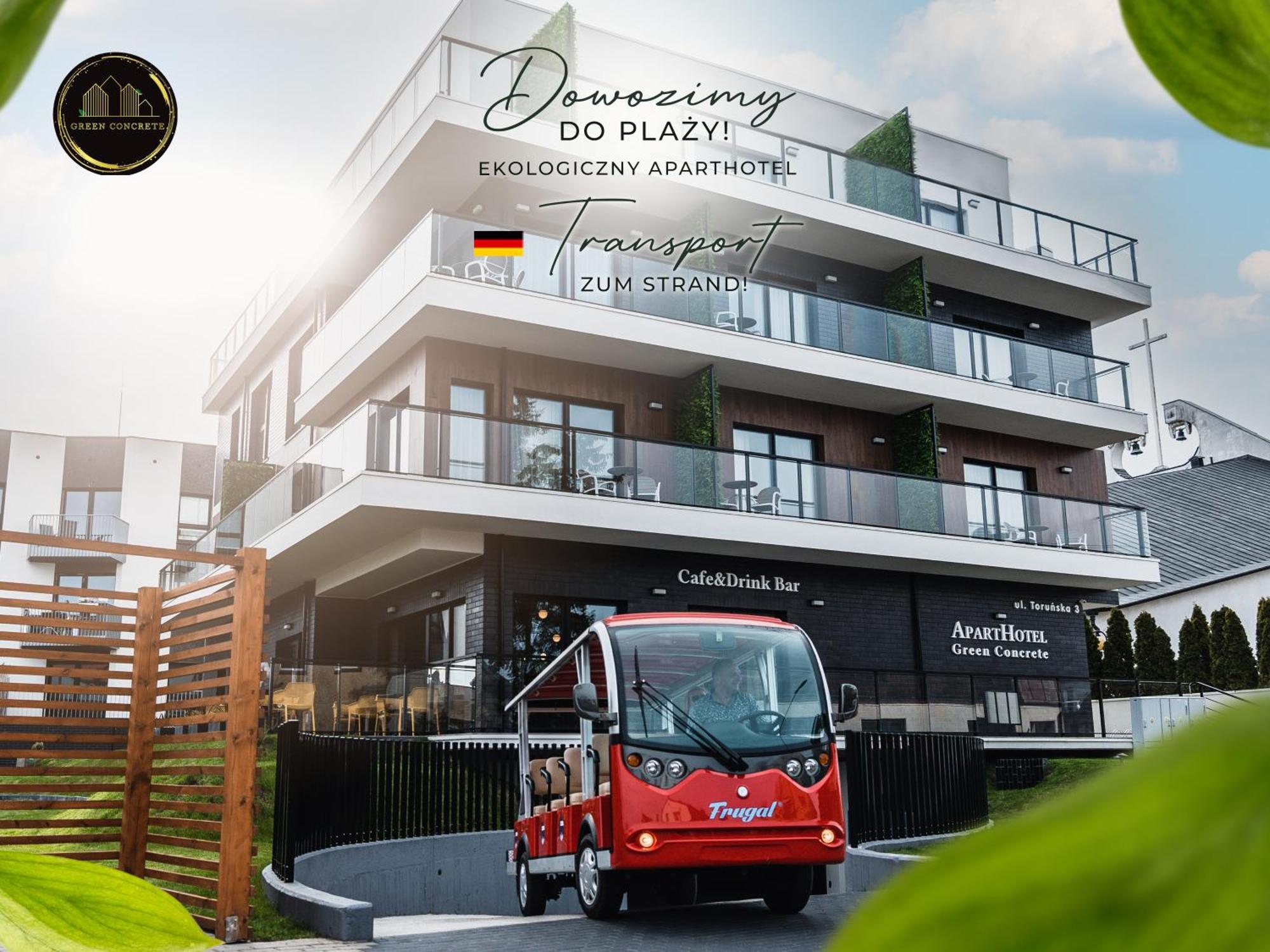 Aparthotel Green Concrete - Eko-Bus Na Plaze, Rowery I Masaze Świnoujście (Swinemünde) Eksteriør billede